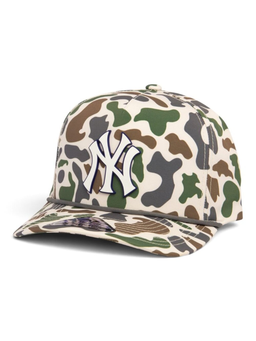 New York Yankees NY White 3D Duck Camo Rope Hat- Timberline